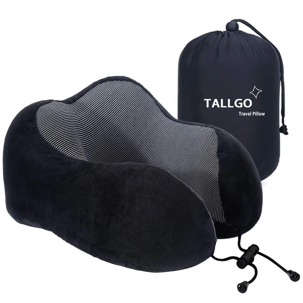 Travel Pillow Best Memory Foam Neck Pillow Head Support Soft Pillow for Sleep...