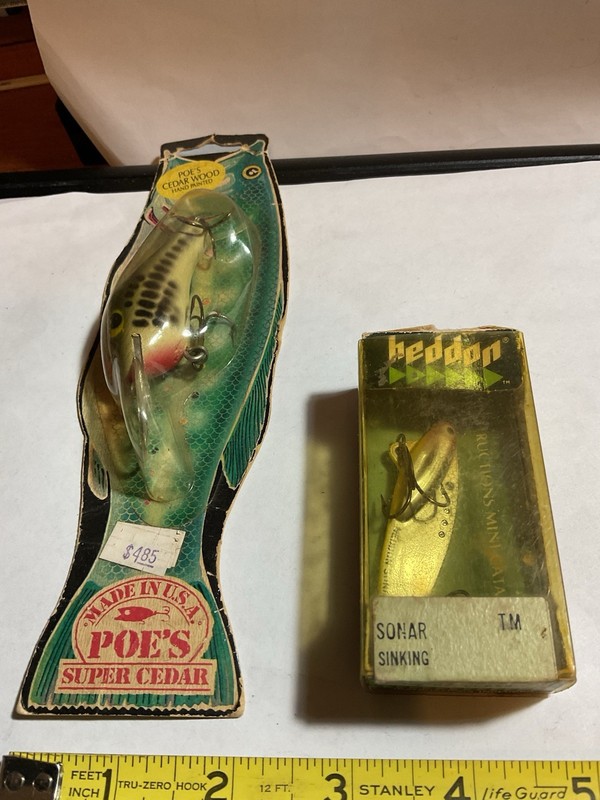 Fishing Lures Heddon Sonar Sinking & 1987 Poe’s Super Cedar