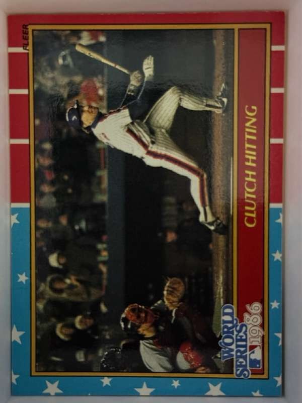 1987 Fleer - World Series #4 Clutch Hitting Near Mint