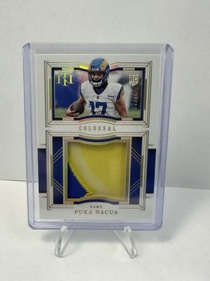 2023 National Treasures Puka Nacua Colossal Materials #CMT-PNA Gold  /10 (RC)