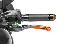 35661 - Clutch Lever Body BLACK Extendable ORANGE Compatible with TRIUMPH TI