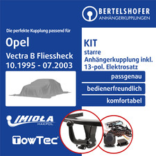 Für OPEL Vectra B CC Typ 38/ J96 10.1995-07.2003 AHK starr +13pol sp. E-Satz TOP