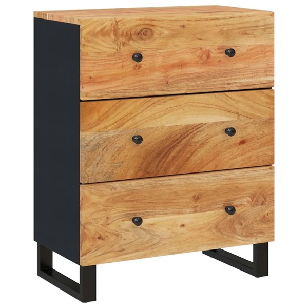 Sideboard 60X33X75 Cm Massivholz Akazie-image
