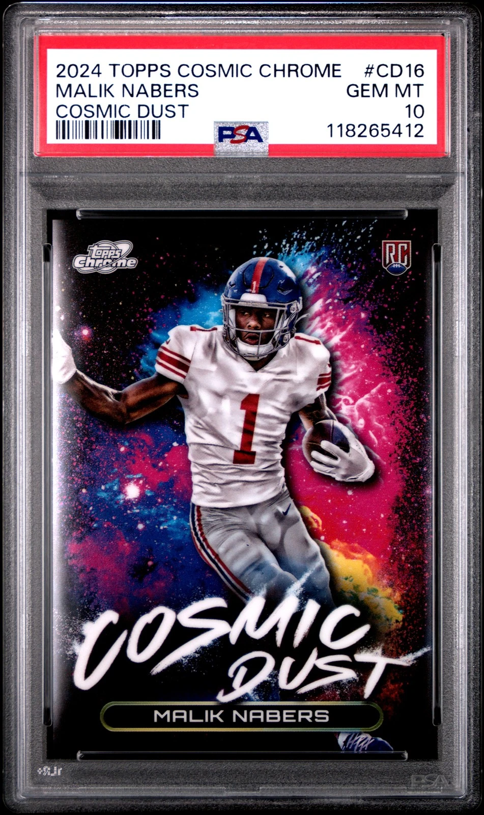 Malik Nabers Topps Cosmic Chrome Cosmic Dust #CD16 Base