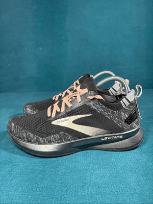 Brooks Levitate 5 Women s Size 8 Black Pink Running Shoes Athletic Sneakers Comf