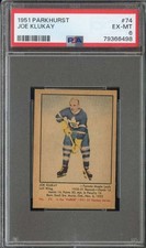 1951-52 PARKHURST #74 JOE KLUKAY PSA 6 (RC) MAPLE LEAFS *CC0067