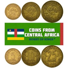 French Equatorial Africa | 3 Coin Set | 5 10 25 Francs | 1958