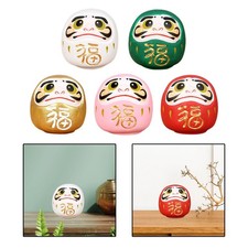 Japanese Traditional Style Daruma Doll, Interior Ornament Figurine for Table