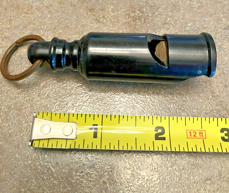 Vintage WWII English Bakelite Whistle,  LOUD, Free Shipping