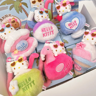MINISO Hello Kitty Summer Tan Series Plush Air Freshener Blind Box