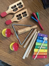 Kids Musical Instrument Set  Wooden Percussion Toys