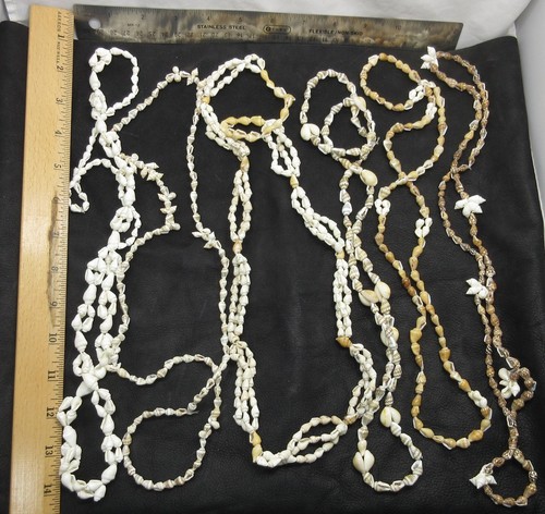 Vintage Hawaiian Sea Shell Necklace Lot of 6, Estate Necklaces #SS1 - Picture 2 of 5