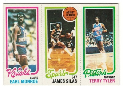 1980-81 Topps #91/170/206 Earl Monroe/James Silas/Terry Tyler D New York Knicks,