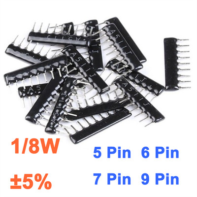 1/8W 5Pin-9Pin DIP Netzwerk Array Widerstände ±5% Bereich 100Ω/Ohm bis 100KΩ/Ohm