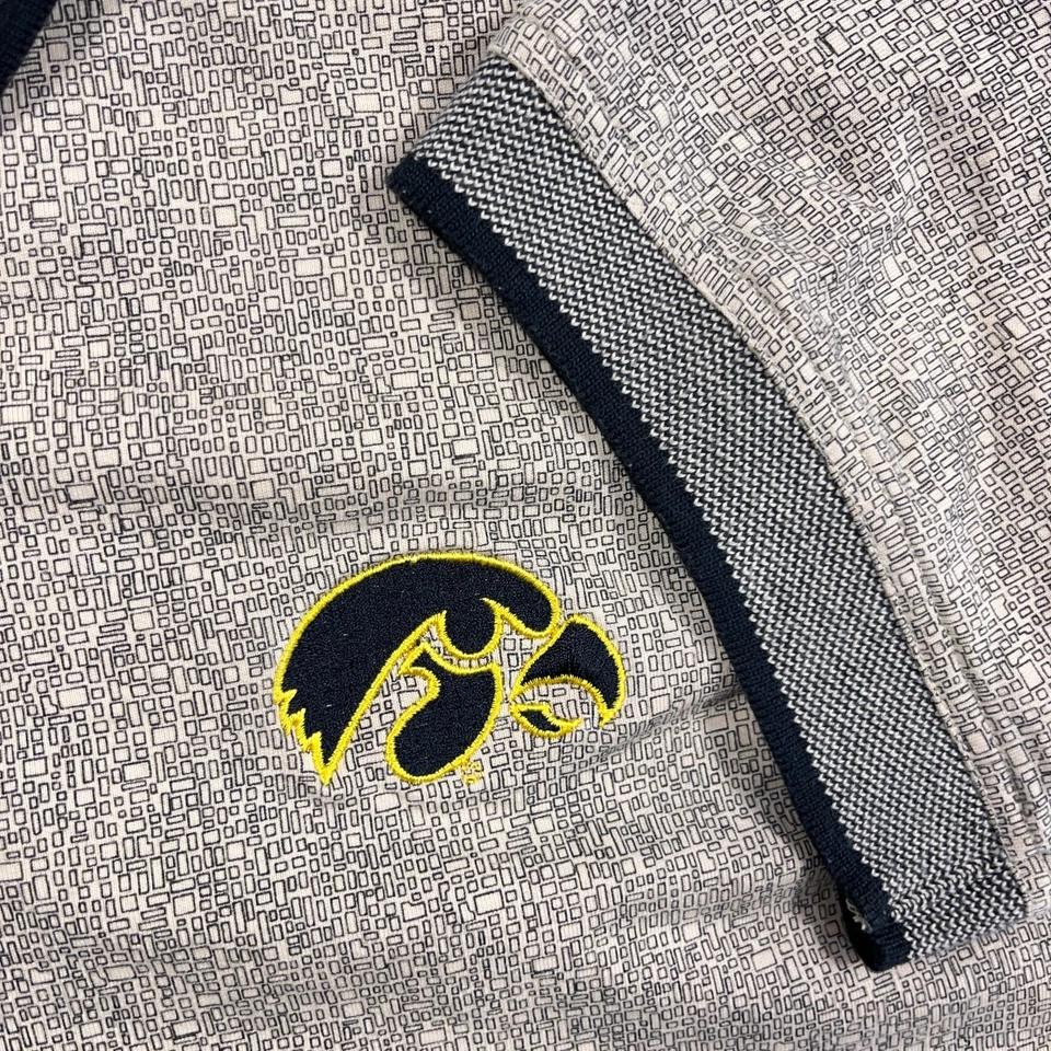 Camisa Polo De Colección Iowa Hawkeyes Hombres XXL 2XL Marrón Reebok Años 90 Y2K Rugby Adulto * Foto 3 de 4