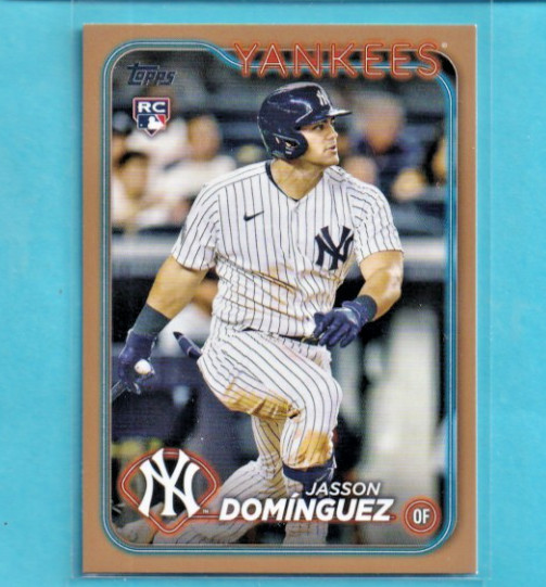 2024 Topps Series 1 Jasson Dominguez #60 RC Gold Parallel /2024 New York Yankees
