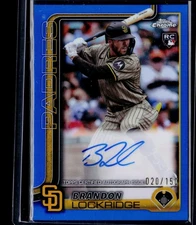 2025 Topps Chrome #RA-BLO Brandon Lockridge Blue Refractor Auto /150 H1