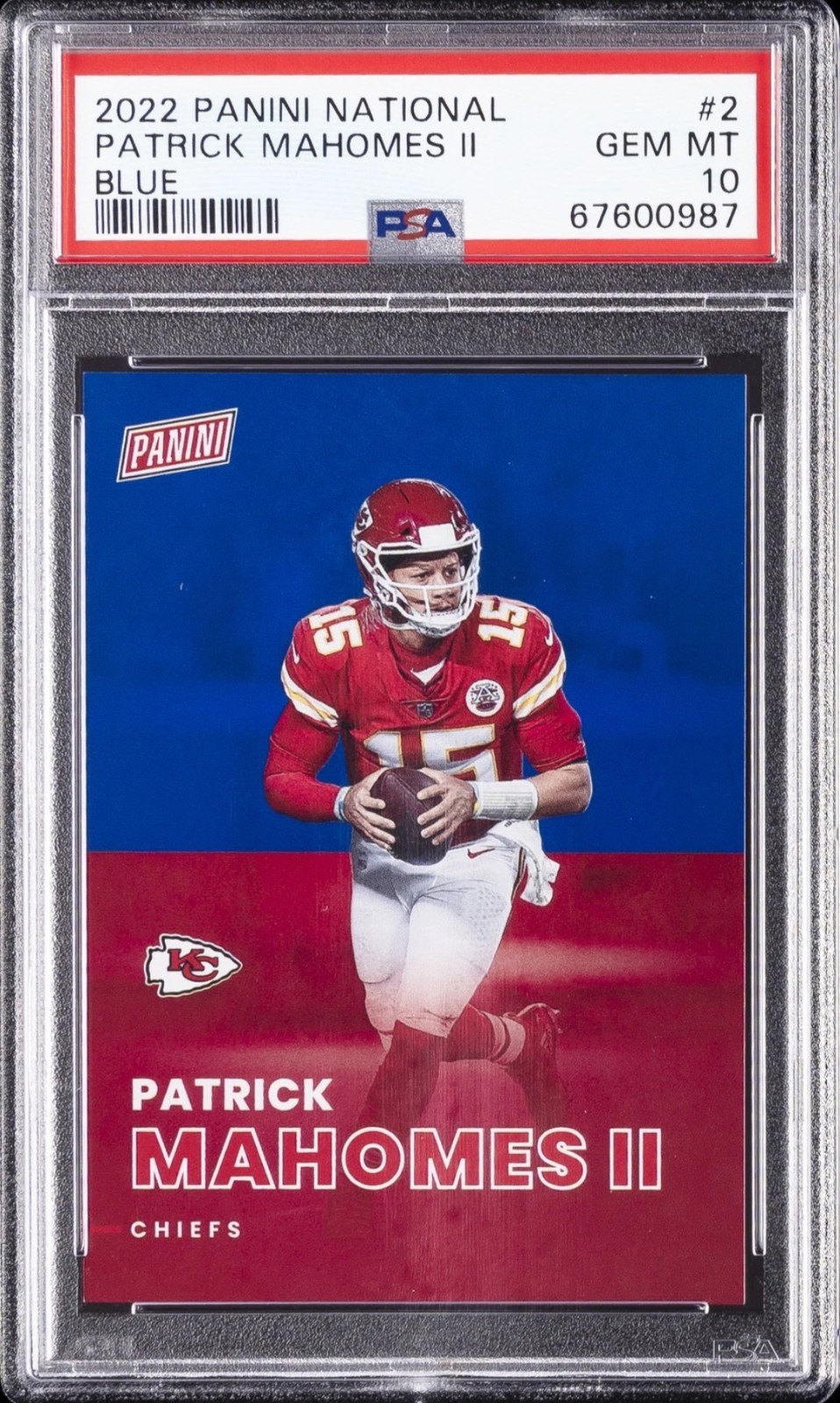 2022 Panini National Convention Blue Patrick Mahomes II #2 /50 PSA 10 GEM MINT