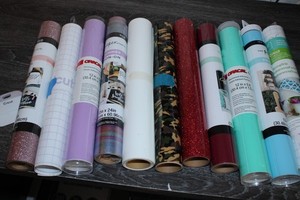 Lot of 11 Cricut & The Paper Studio ~ Vinyl, Iron-on, & Transfer Tape