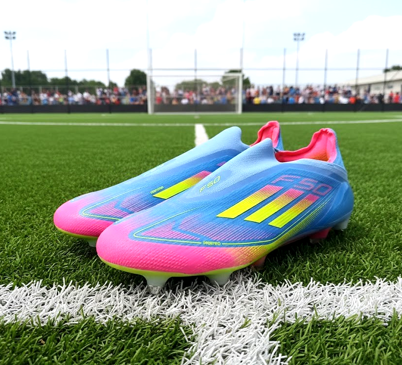 Adidas F50 Elite Laceless SG Soccer Cleats Blue Fusion Lucid Pink