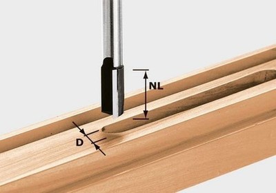 Festool Nutfräser HW Schaft 12 mm HW S12 D12/40 491087