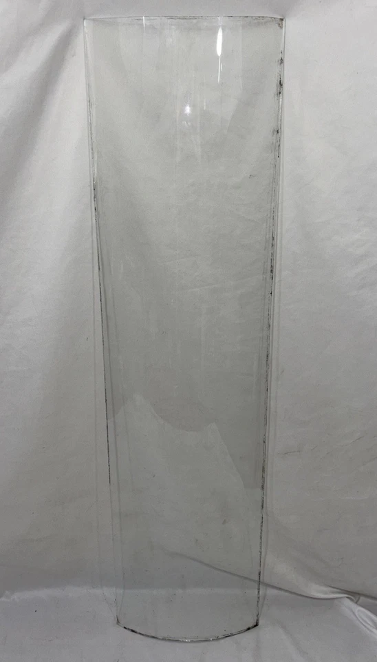 Antique Bent Curved Wavy Glass Replacement Panel For China Cabinet Door 44-1/8"C - Image 3 of 4