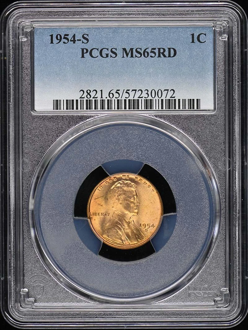 PCGS Certified MS 65 Graded 1954 Lincoln Wheat US Small Cents