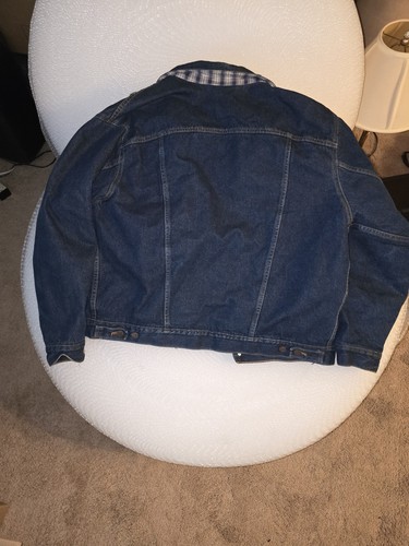 RARE SAMPLE SS2 Levi's Vtg Blanket Lined Denim Jacket W/ Inner Pocket Sz Large - Afbeelding 2 van 12