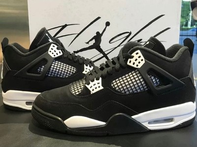 Jordan 4 Retro ''White Thunder'' Men's Mid Top Basketball Shoes