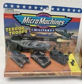 1994 Micro Machines Terror Troops #13 Steel Thunder & #15 Rattler Renegades-NEW