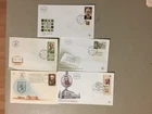 Five '50,'60 Israel fdc with PERSONALITIES stamps (bn)