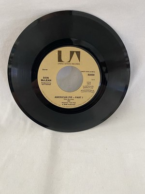 American Pie - Don McLean - UA 45rpm (Part 1 and 2) Cat# 50856 - 1971