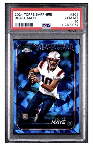 2024 Topps Chrome Sapphire Edition - Rookies Drake Maye #203 (RC) PSA 10 POP 46