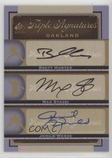 2012 SP Signature Edition Triple Signatures Jemile Weeks Brett Hunter Auto 0aa