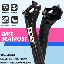 Full Carbon Seat Tube 20 Degrees MTB/Road Bicycle 27.2/30.8/31.6mm Bike Seatpost