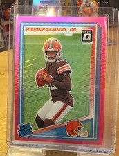2025 Panini Donruss - Rated Rookie Shedeur Sanders #306 Optic Preview Pink Prizm