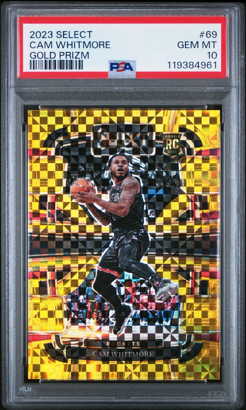 2023 PANINI SELECT #69 CAM WHITMORE GOLD PRIZM PSA 10 /10