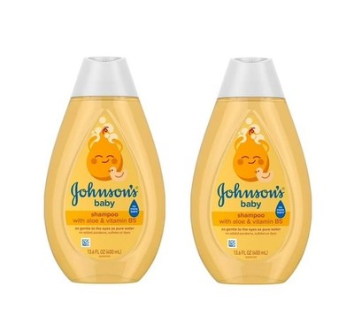Johnson's Baby Shampoo with Aloe & Vitamin B5, Tear-Free, 13.6 fl. oz Pack of 2