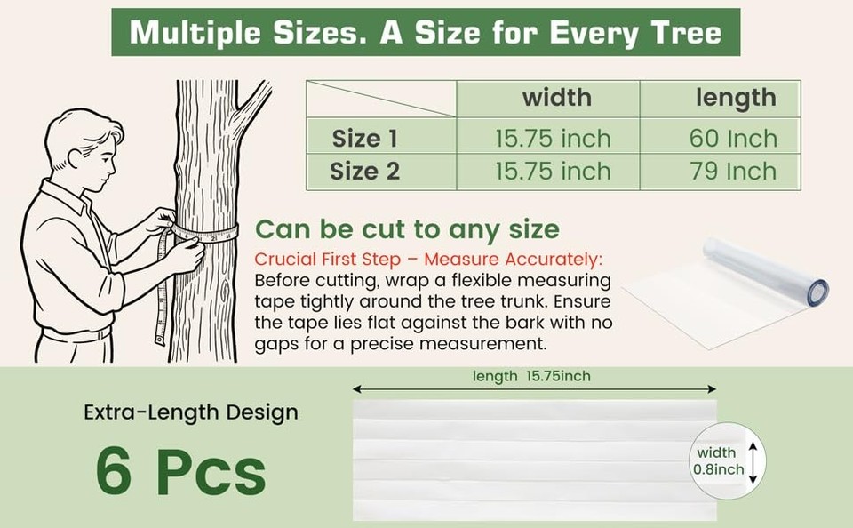 Wrapp Guard 79x15.75inIguana Tree Wrap for Damaged Bark, Tree Trunk Protector Guard ...