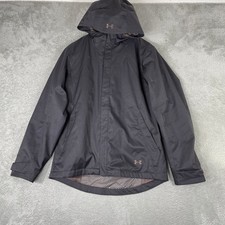Under Armour ColdGear Infrared Jacket Womens Small Black Hooded Full Zip Coat