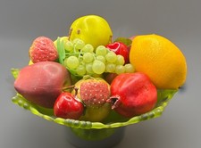 Faux Fruits Fake Fruit Pear Apple Grapes Strawberry Lot of 17