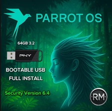 Parrot Linux OS 6.4 | Full Install + Persistence | 64GB USB 3.2