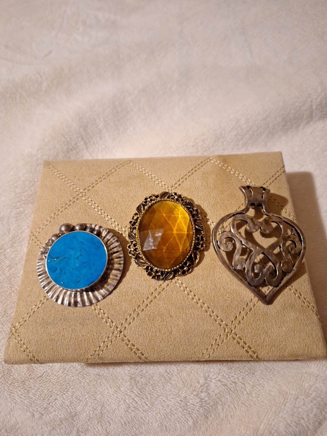 Turquoise Stone With Solid  Silver Brooch Looks L… - image 20