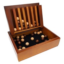 WE Games Wood Captain's Mistress Game (4 balls in a row) 11.38 inches