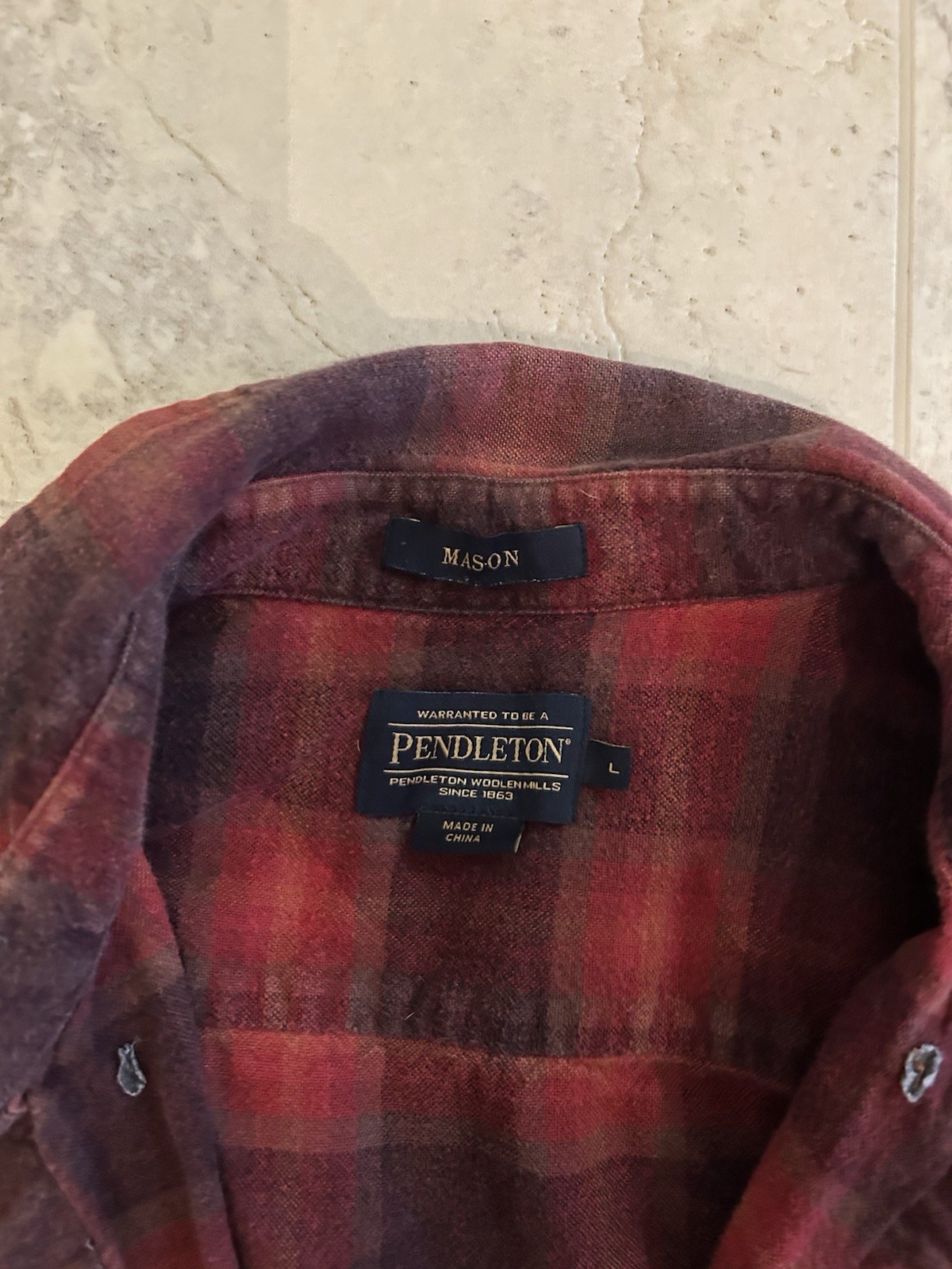 Pendleton Wool Flannel Men's Button-Down Plaid Sh… - image 2