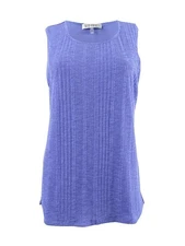 Kasper Women's Ribbed Knit Shell (M, Twilight) 716357600922