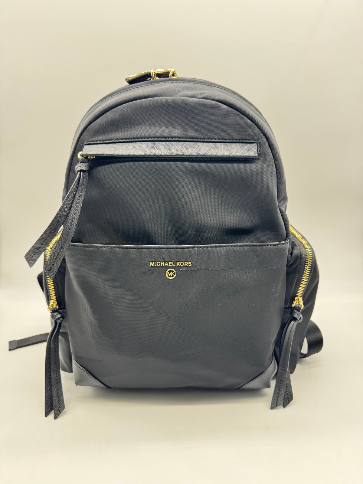 MICHAEL KORS Prescott nylon padded women's large backpack BLACKUsed has scratch~ thumbnail 4