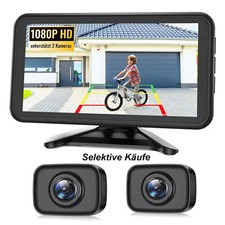 AUTO-VOX W12 Kabellos R&uuml;ckfahrkamera 5" 1080P LCD Monitor +1/2X Autokamera Set