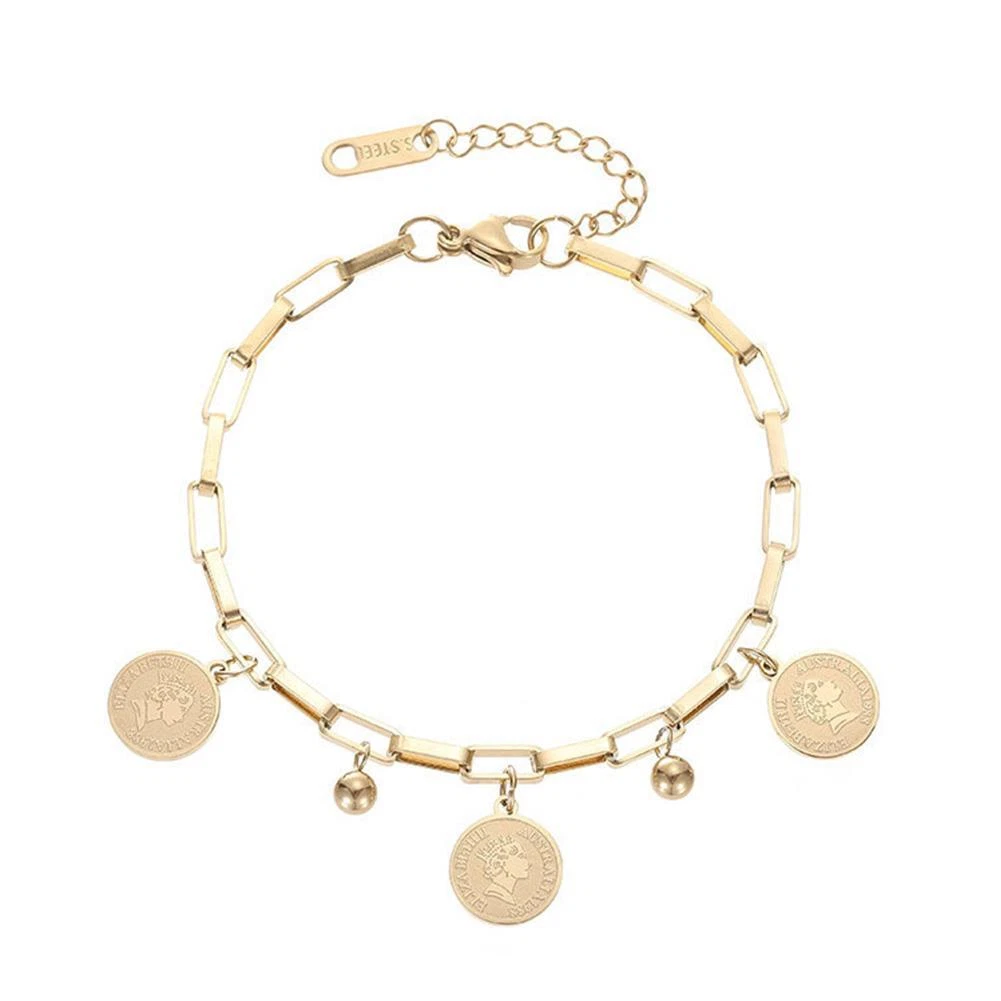 Coin cheap charm bracelet