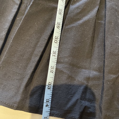 Etam Vintage Damenkleid 10 schwarz Knopf vorne Tropfen Taille plissierter Rock 80er - Bild 9 von 12